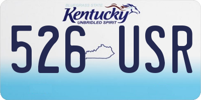 KY license plate 526USR