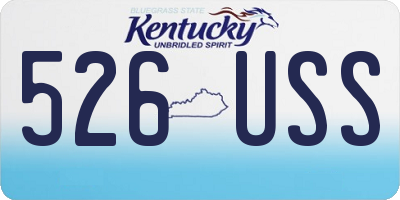 KY license plate 526USS