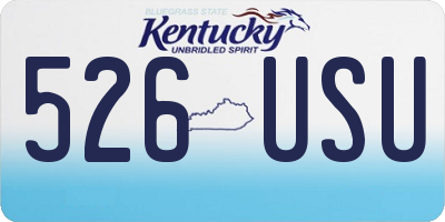 KY license plate 526USU