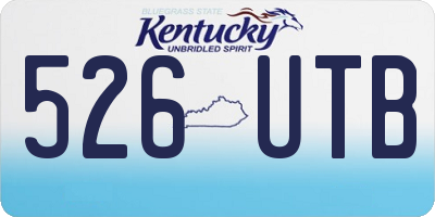 KY license plate 526UTB