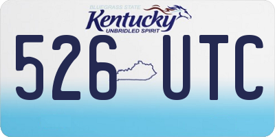 KY license plate 526UTC