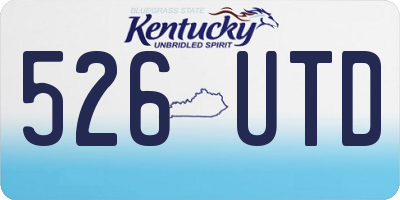KY license plate 526UTD