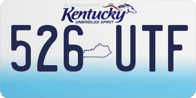KY license plate 526UTF