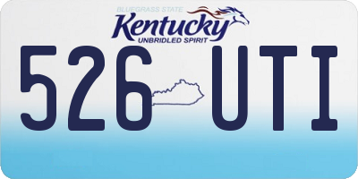 KY license plate 526UTI
