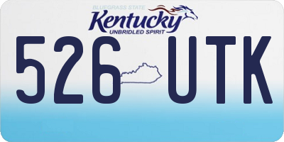 KY license plate 526UTK