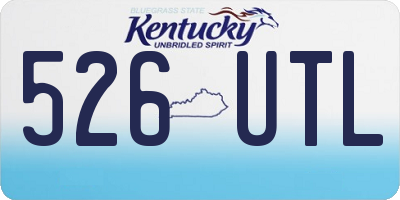 KY license plate 526UTL