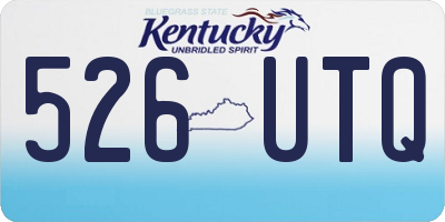 KY license plate 526UTQ