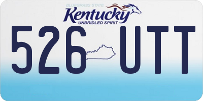 KY license plate 526UTT