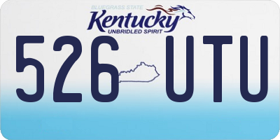 KY license plate 526UTU