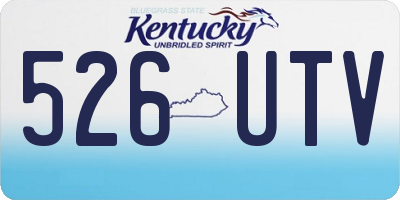 KY license plate 526UTV
