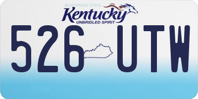 KY license plate 526UTW