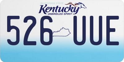 KY license plate 526UUE