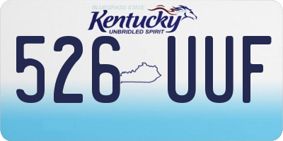 KY license plate 526UUF
