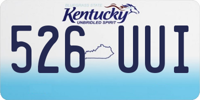KY license plate 526UUI