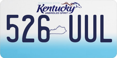 KY license plate 526UUL