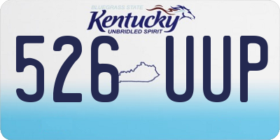 KY license plate 526UUP
