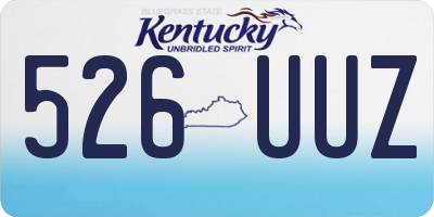 KY license plate 526UUZ