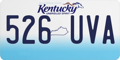 KY license plate 526UVA