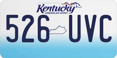 KY license plate 526UVC