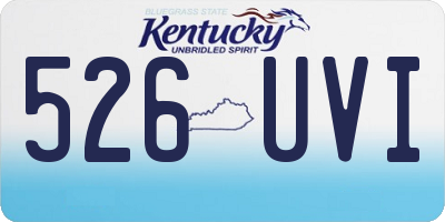 KY license plate 526UVI