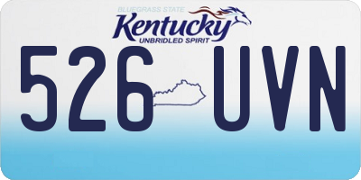 KY license plate 526UVN