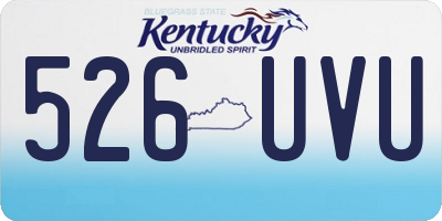 KY license plate 526UVU