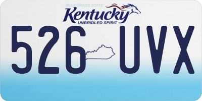 KY license plate 526UVX