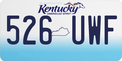 KY license plate 526UWF