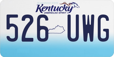 KY license plate 526UWG