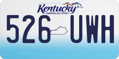 KY license plate 526UWH