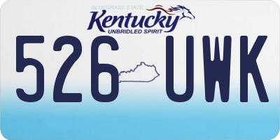 KY license plate 526UWK