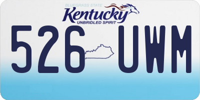 KY license plate 526UWM