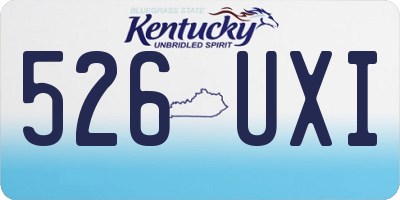 KY license plate 526UXI