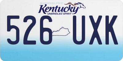 KY license plate 526UXK