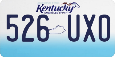 KY license plate 526UXO