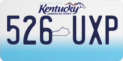 KY license plate 526UXP