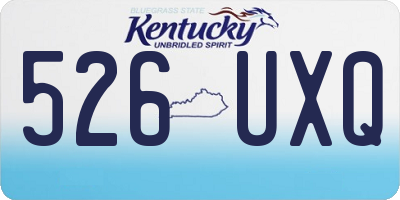 KY license plate 526UXQ