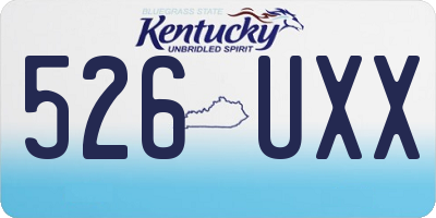KY license plate 526UXX