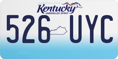 KY license plate 526UYC