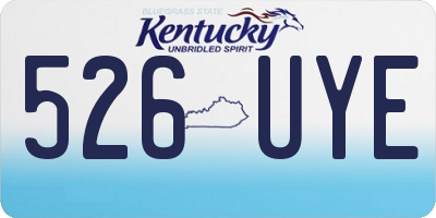 KY license plate 526UYE