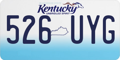 KY license plate 526UYG