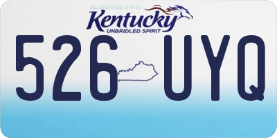 KY license plate 526UYQ