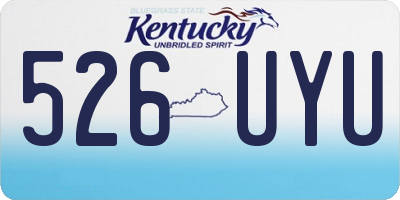 KY license plate 526UYU