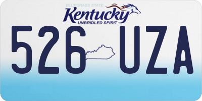 KY license plate 526UZA