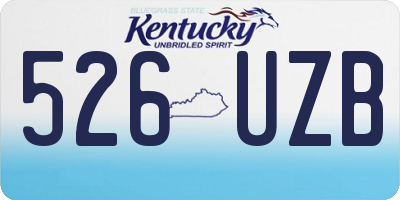 KY license plate 526UZB