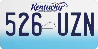 KY license plate 526UZN