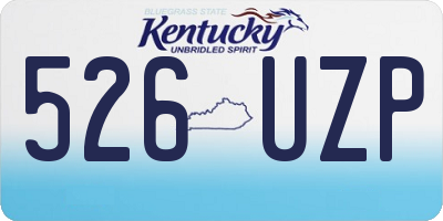 KY license plate 526UZP