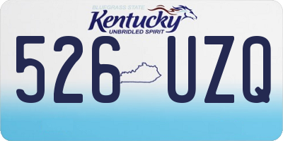 KY license plate 526UZQ