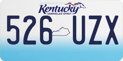 KY license plate 526UZX