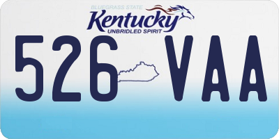 KY license plate 526VAA